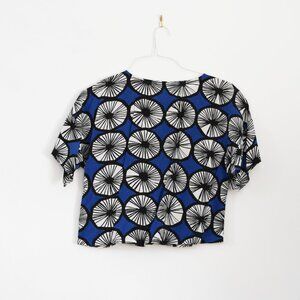 MARIMEKKO Japanese Print Crop Top | Size XS